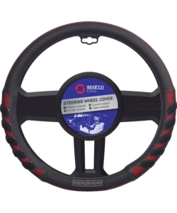 COPRIVOLANTE AUTO UNIVERSALE SPARCO ROSSO/NERO ANTI DISSOLVENZA - SPS101